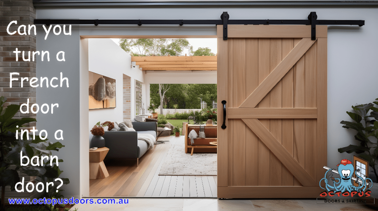 Can you turn a French door into a barn door?