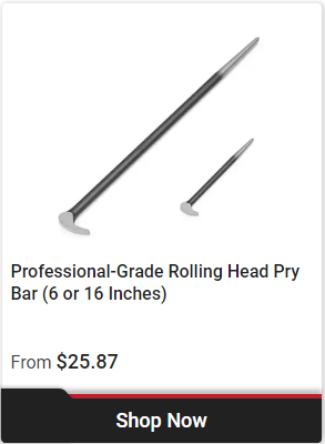 Professional-grade Rolling Head Pry Bar