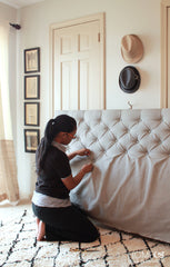 tufted diamond headboard