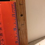 Measure hole spacing to replace hinge