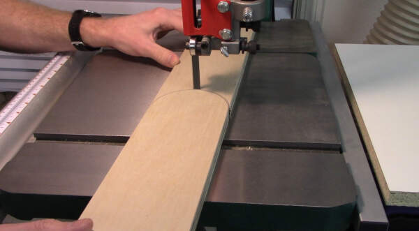 cut the throat plate curves with a band saw