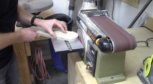 finish the curves with a disc sander