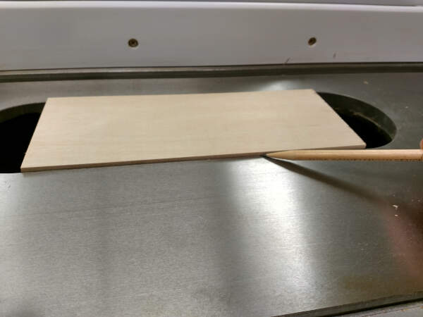 dry fit a scrap table saw insert