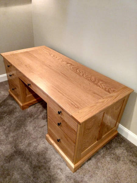 desk with a flat panel top