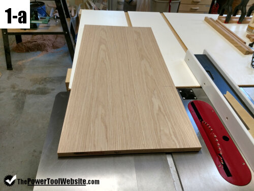 three-quarter inch plywood laid out for the table saw sled