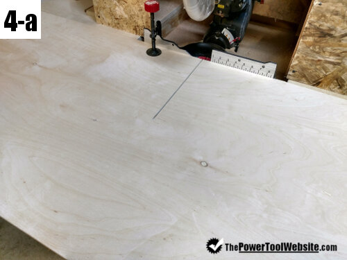 Crosscutting half inch plywood on miter saw