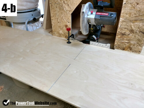 Crosscutting wide board from other end