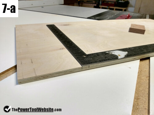 Square line made for the table saw sled runner