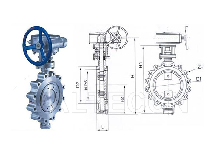 Butterfly valve connection method 3: Lug Butterfly Valve