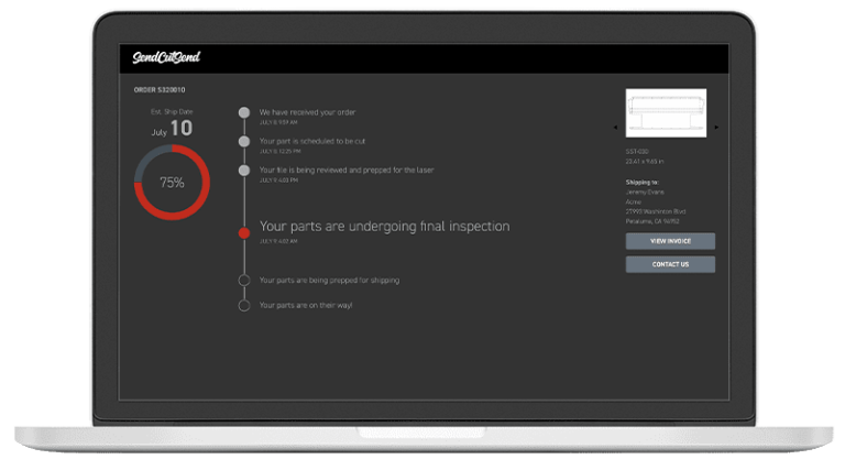 "The Tracker" Transforms Our Online Laser Cutting Service